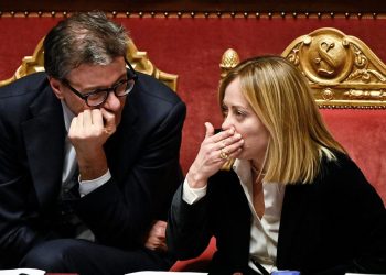 Giorgia Meloni, presidente del Consiglio, con Giancarlo Giorgetti, ministro dell'Economia (Ansa)