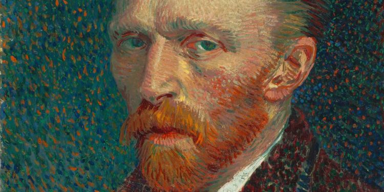 Vincent Van Gogh, "Autoritratto" (1887, particolare)