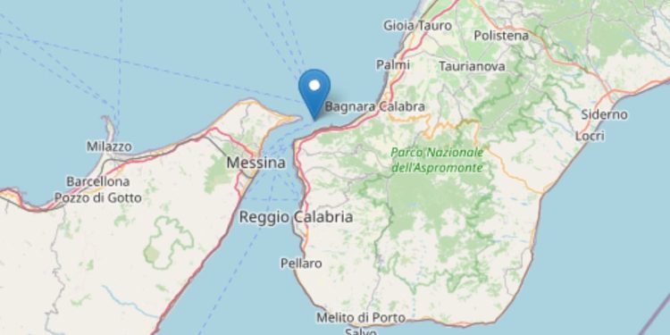 Terremoto oggi nello Stretto di Messina (Foto: INGV)