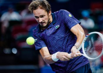 Daniil Medvedev in azione (Foto ANSA)