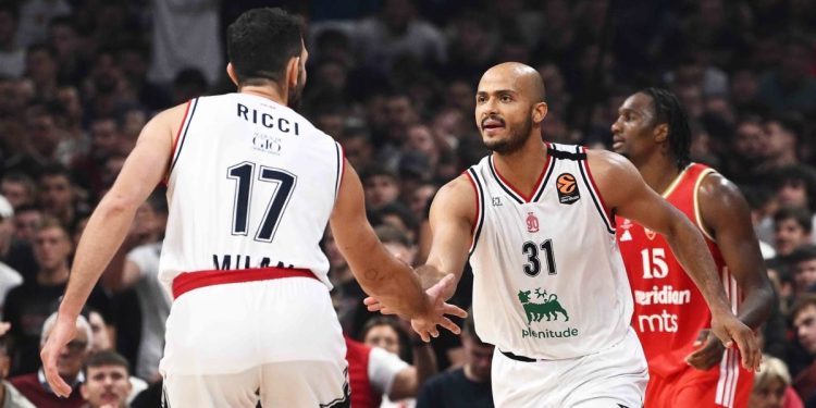 Giampaolo Ricci e Shavon Shields con l'Olimpia Milano (da facebook.com/OlimpiaMilano1936)