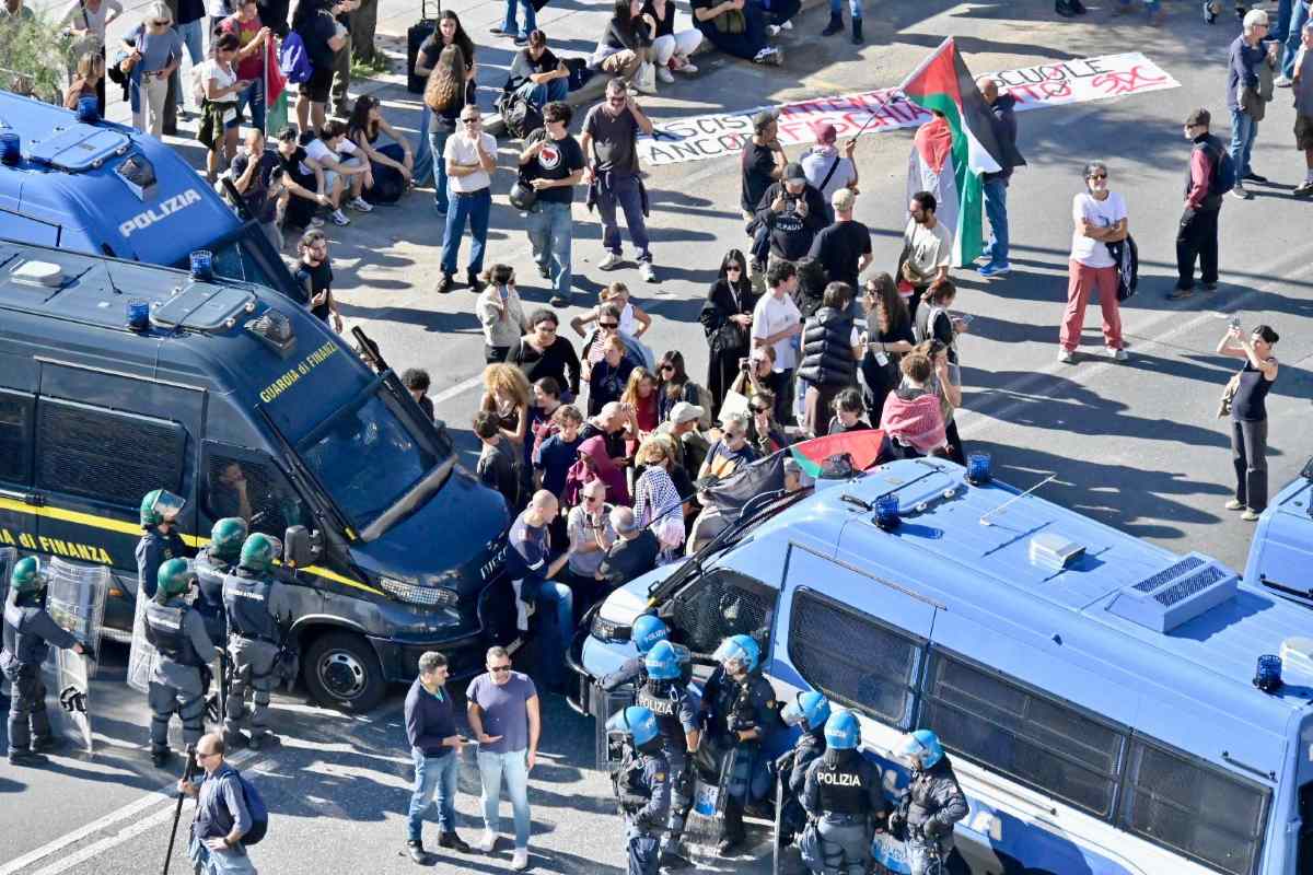 Contestazioni al comizio di Salvini