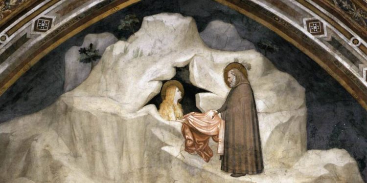 Giotto, "Maddalena nella Sainte Baume" (1307-1308, particolare)