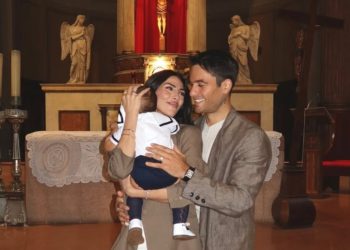 Giulia Salemi e Pierpaolo Pretelli, battesimo figlio Kian