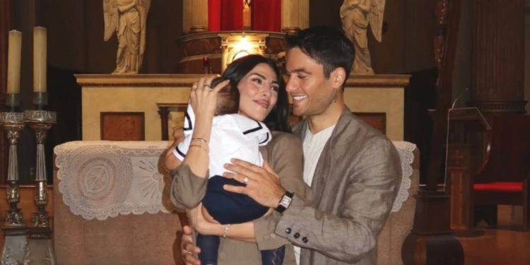 Giulia Salemi e Pierpaolo Pretelli, battesimo figlio Kian