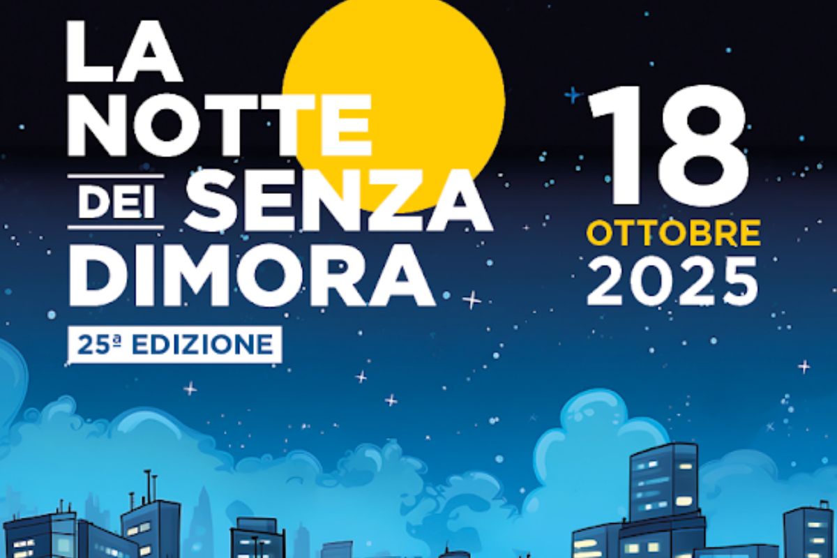 La locandina della Notte dei senza dimora di Progetto Arca