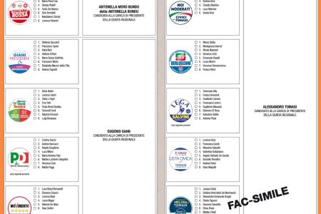 Scheda elettorale Regionali