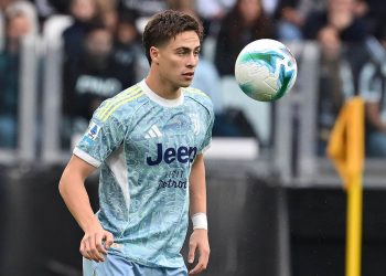 Kenan Yildiz in azione con la Juventus (Foto ANSA)