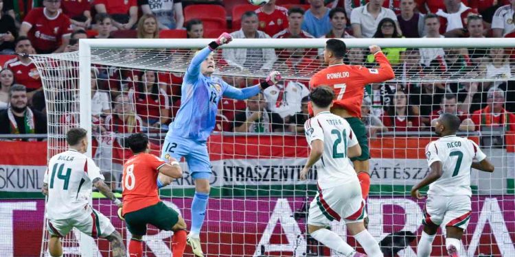 Un momento di Ungheria-Portogallo (Foto Ansa)