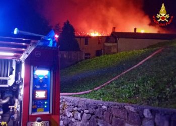 Incendio al monastero di Bernaga
