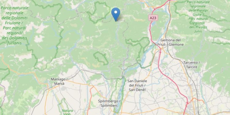 Terremoto oggi Udine
