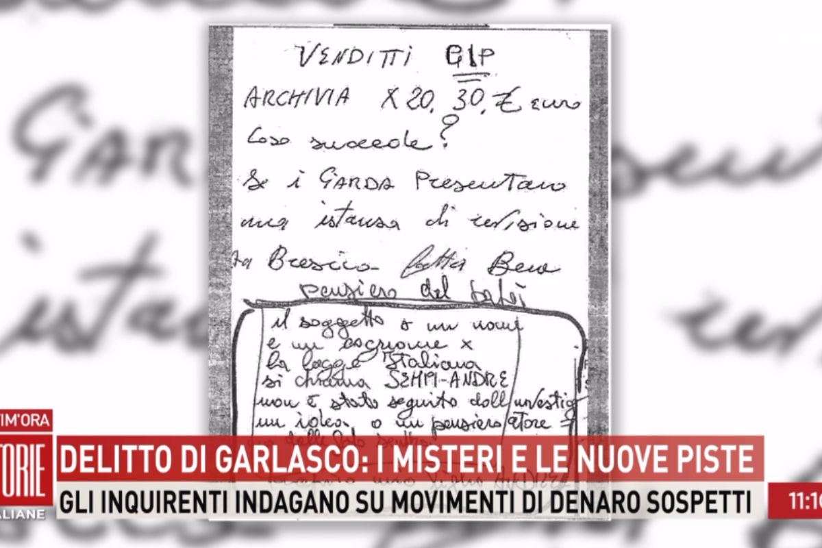 Garlasco: il foglietto dei Sempio sulla presunta corruzione di Venditti