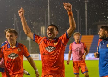 L'esultanza dell'Ospitaletto (Instagram @ac_ospitaletto)