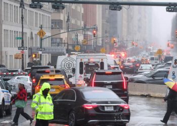 Tempo uggioso a New York, USA (Ansa)