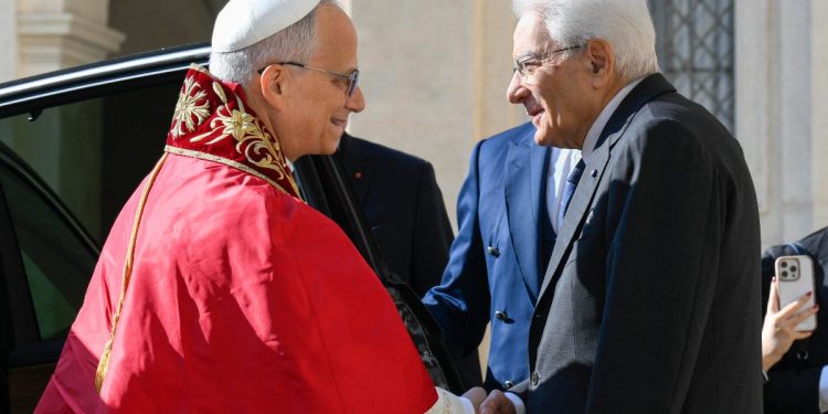 Papa Leone XIV con Mattarella