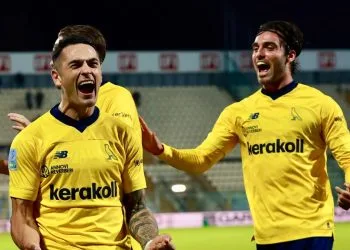 La gioia dei calciatori del Modena (da facebook.com/modenafc)