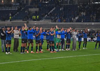 L'Atalanta ringrazia i suoi tifosi in Champions League (Foto ANSA)