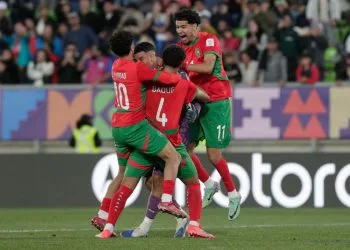 L'esultanza del Marocco U20 ai Mondiali (Foto Ansa)