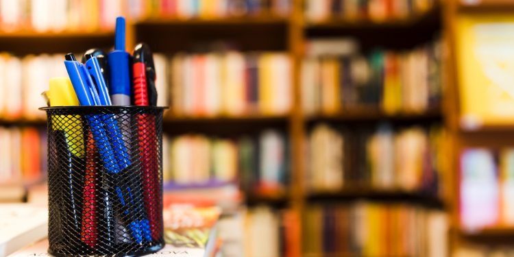 Portapenne in libreria