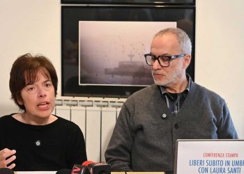 Laura Santi con il marito