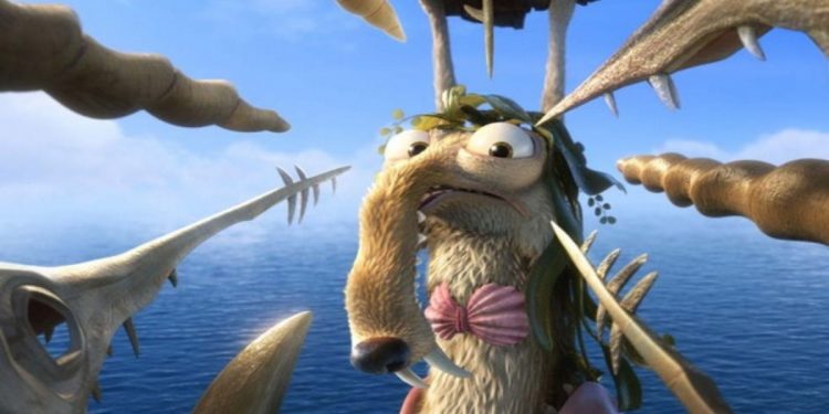 Il personaggio Scrat, de L'era glaciale 4 - Continenti alla deriva (Foto Web)