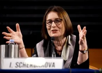 Irina Scherbakova, premio Nobel per la pace 2022, partecipa all'evento "Guerra e pace nel XXI secolo. La Russia di Putin e l'invasione dell'Ucraina. Come ricostruire la pace in Europa?" a Milano, 18 maggio 2023. ANSA/MOURAD BALTI TOUATI