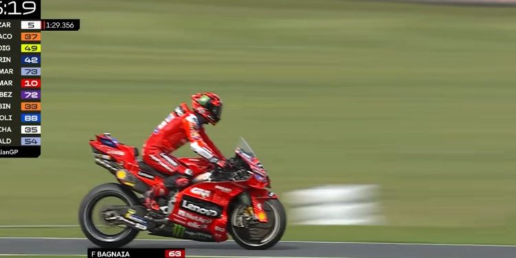 Bagnaia, Motogp (Foto: screen da Sky)