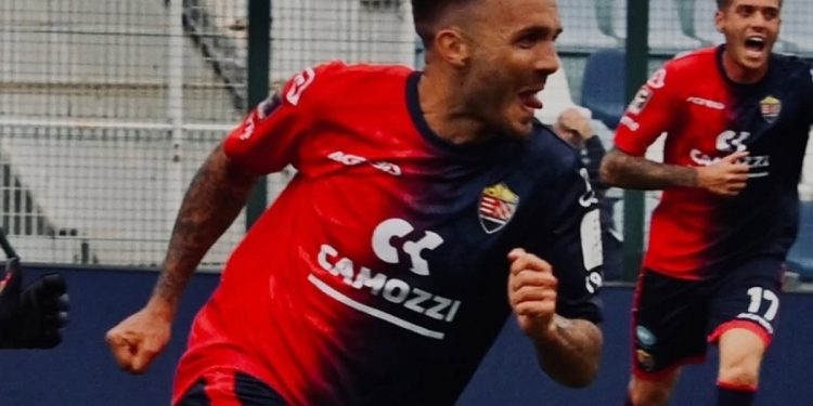 L'esultanza del Lumezzane (Facebook Lega Pro)