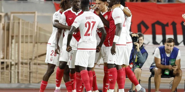 L'esultanza del Monaco (Foto ANSA)