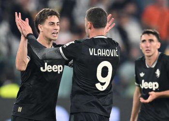 Kenan Yildiz e Dusan Vlahovic con la Juventus (Foto ANSA)