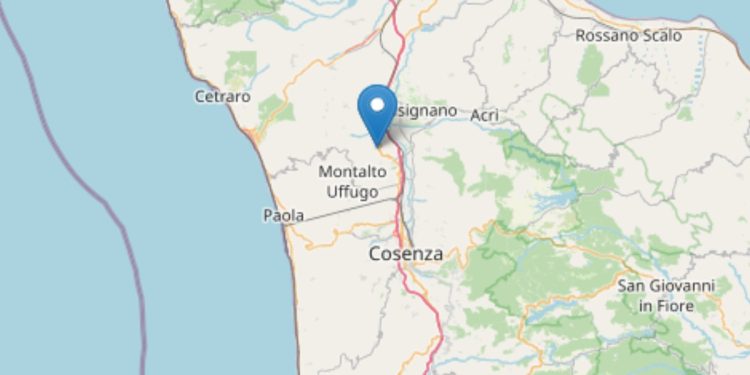 Terremoto oggi a Cosenza