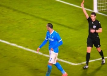 L'espulsione di Lucca in PSV Napoli di Champions League (Foto: Web)