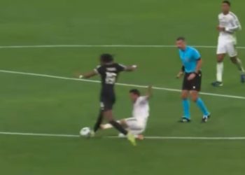 Fallo di Brahim Diaz su Thuram (Foto: Web)