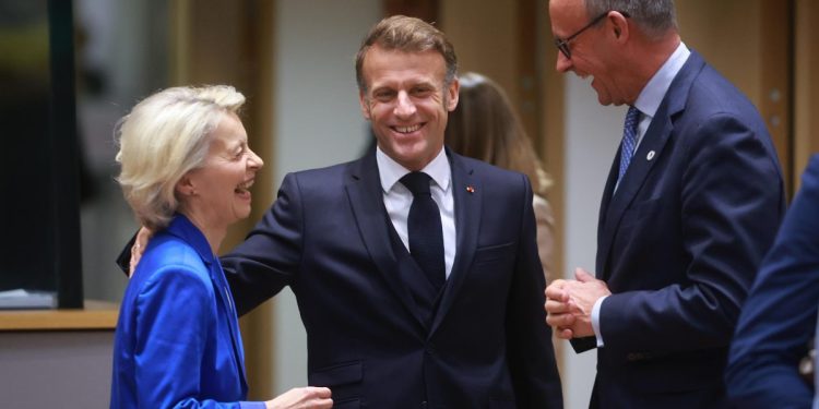 Macron, Merz e Von der Leyen