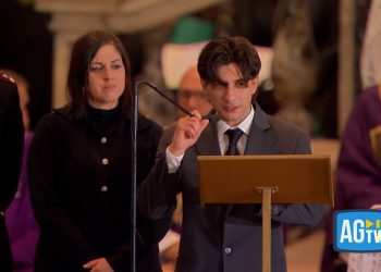 Christian Daprà al funerale del padre Valerio (Foto: Agenzia AGTW)