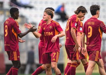 L'esultanza dei calciatori della Roma U20 (asroma.com)