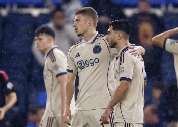 La delusione dei giocatori dell'Ajax (Foto Ansa)