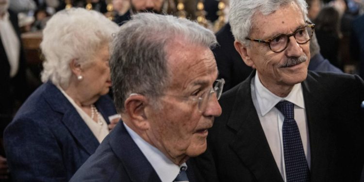 Massimo D'Alema e Romano Prodi nel 2023 (ANSA/MAX CAVALLARI)