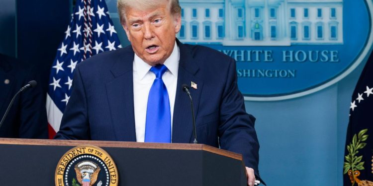 Donald Trump, Presidente degli Stati Uniti alla Casa Bianca (ANSA-EPA 2025)