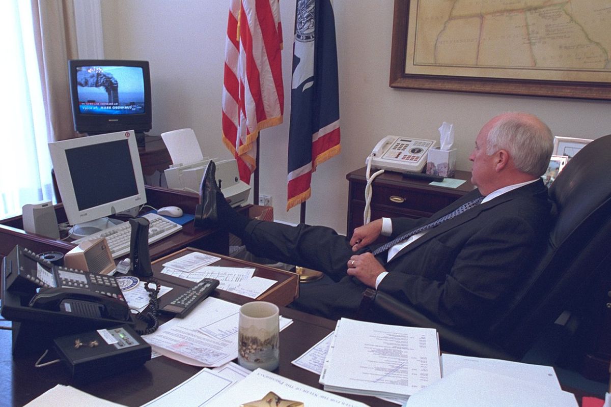 Dick Cheney durante l'attentato alle Torri Gemelle