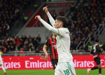 Matias Soulé nel corso di Milan Roma (Foto ANSA)