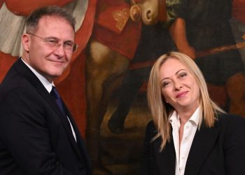 Edmondo Cirielli e Giorgia Meloni (Foto: ANSA/CLAUDIO PERI)
