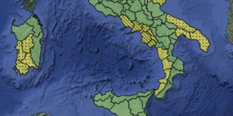 Allerta meteo oggi, 8 novembre 2025 (Foto: Protezione Civile)