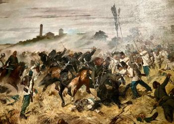 Giovanni Fattori, "Una carica di cavalleria  a Montebello" (1862, particolare)