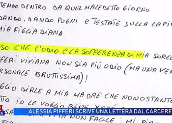 Alessia Pifferi, la lettera (Foto: La vita in diretta)