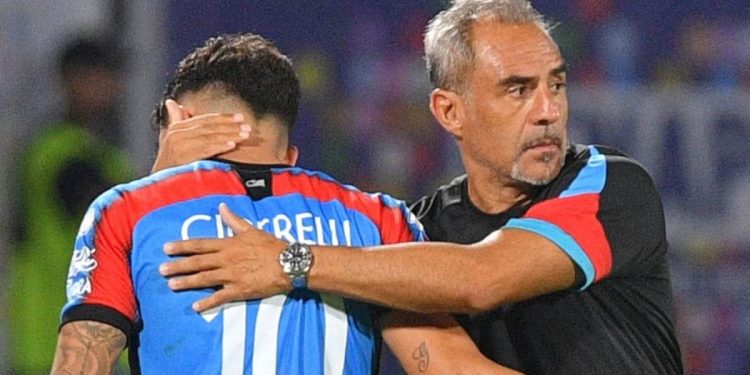 Emanuele Cicerelli e Domenico Toscano con il Catania (da facebook.com/officialcataniafc)