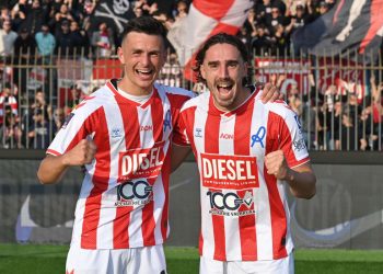 La gioia dei calciatori del Vicenza (lrvicenza.net)