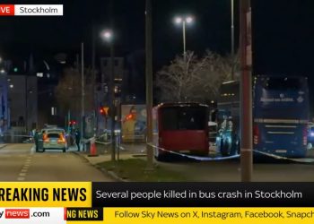 Stoccolma, bus contro pensilina