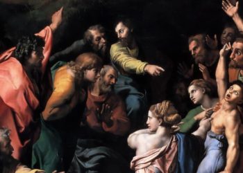 Raffaello Sanzio, "Trasfigurazione" (1518-20, particolare)