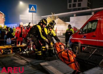 L'esercitazione AREU a Milano (Foto: comunicato)